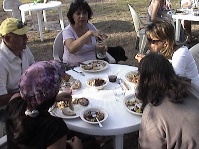 Guests sharing a meal at An Evening at the Farm