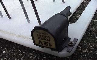 12-volt connector on the vegetable battery board